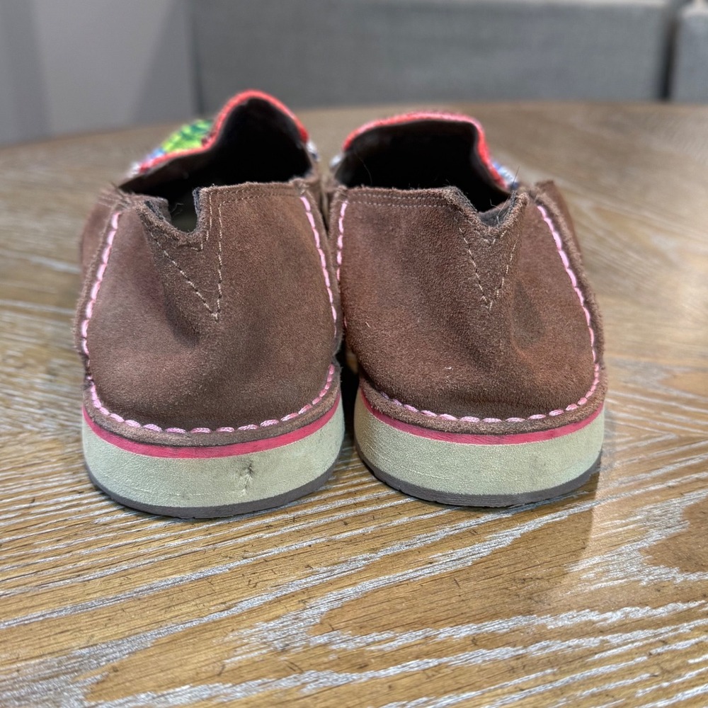 Ariat Cruiser Loafer Slip On Rainbow Stripe Suede Brown Multicolor Size 8.5 - Picture 5 of 10